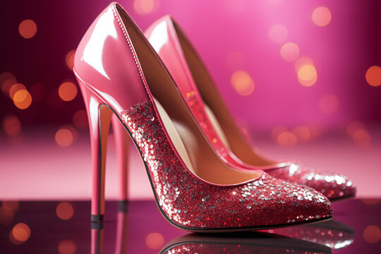 pink high heels