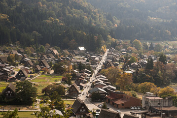 Shirakawago Village World Heritage in Autumn, Gifu, Japan