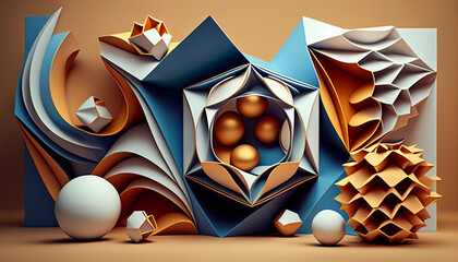 Abstract geometric 3D background