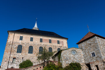 Fototapeta na wymiar Oslo, Norway: Akershus Castle and fortress, norw.: Akershus Festning
