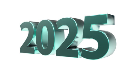 2025 plakative 3D-Schrift, 3d, Jahreswechsel, Kalender, Neujahr, Datum, Freisteller, Alphakanal, Rendering
