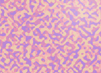 Abstract and chaotic purple, pink and orange layered shapes and patterns. Abstract high resolution full frame colorful background with copy space.