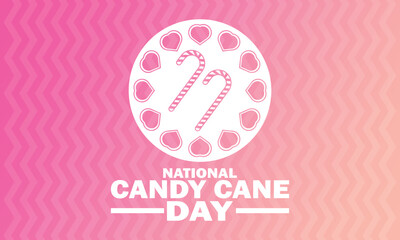 National Candy Cane Day, background design wallpaper. December 26. Vector illustration. Suitable for greeting card, poster and banner