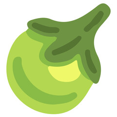 Thai eggplant simple cartoon clip art