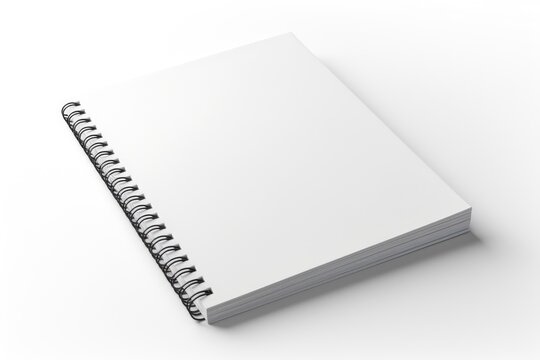 notepad, note book on white background