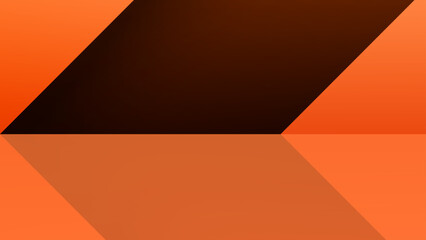 3D background geometric light dark orange brown diagonal rectangle room modern gradient abstract