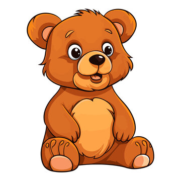 Cute bear cartoon vector illustration