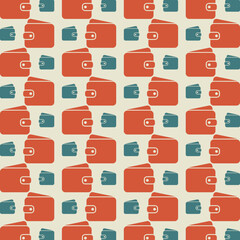 Wallet abstract artwork design trendy seamless pattern vector illustration background