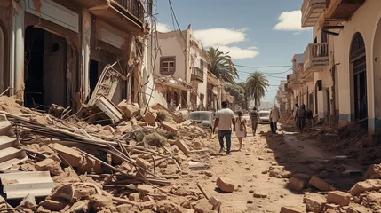 Foto auf Leinwand earthquake in Morocco  © Milan