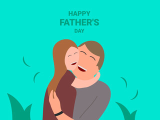 flat design happy Father's Day vector illustration