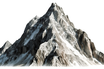 Rugged mountain peak isolated transparent png
