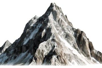 Rugged mountain peak isolated transparent png