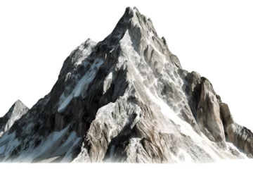 Foto auf Acrylglas Alpen Rugged mountain peak isolated transparent png