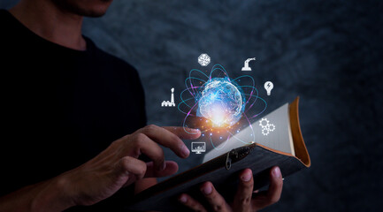 Concepts of studying data for development to achieve maximum efficiency. Searching for renewable energy and clean energy. Big data network, energy consumption in various industries.