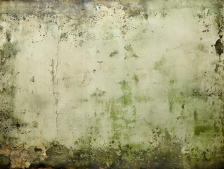 Mossy Green Vintage Paper with Earthy Texture and Age Spots