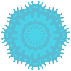 Unusual snowflake, mandala, flower. Vector graphics. Isolated on white background