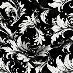 Batik Elegance in Monochrome Pattern