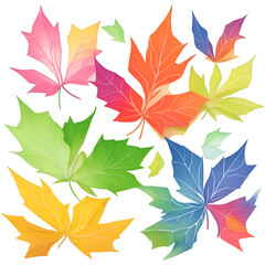 Fototapeta na wymiar Colorful autumn leaves background,ai generative