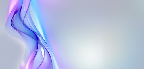 Naklejka premium Neon Wavy Flow Background