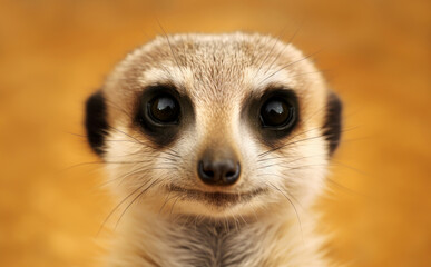Portrait of a cute little meerkat