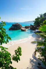 Seychelles beautiful beach - 673165995