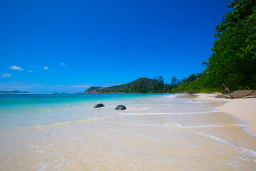 Seychelles beach at Mahe - 673165997