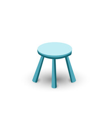 simple stool on white background