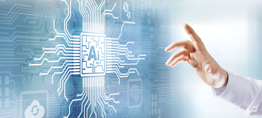 AI Artificial intelligence, Machine learning, Big data analysis and automation technology in...