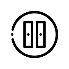 pause button line icon