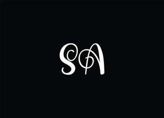 SA letter logo design and monogram logo