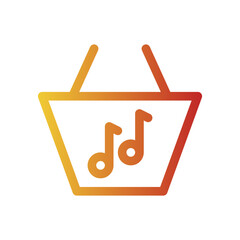 Obraz premium music shop gradient icon