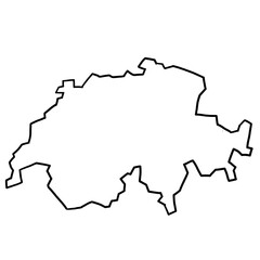 Switzerland map outline