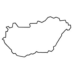 Hungary map outline