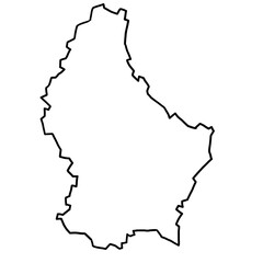 Luxembourg map outline