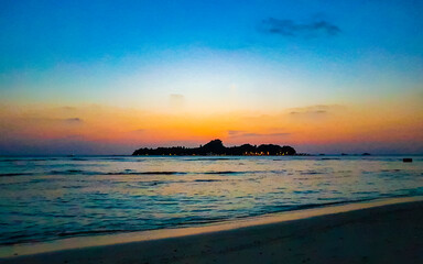 Kuramathi Maldives tropical paradise island sunset view from Rasdhoo.