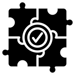 Puzzle with Checkmark