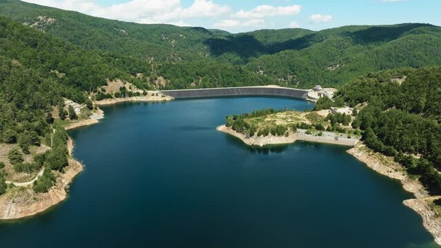 Menta dam water lake in the mountain of Calabria region