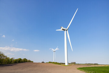 Wind turbine in the field near Kammersluse,Ribe,Esbjerg municipality,Denmark