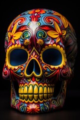 colorful Skull,Dead or Sugar Skulls,mexican skull