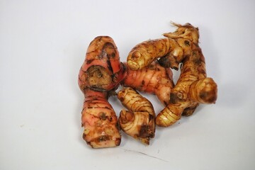 galangal on a white background
