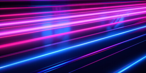 Fototapeta premium Neon pink and blue textured stripe lines background 