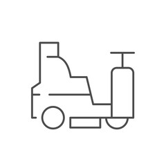 Scrubber dryer machine line icon