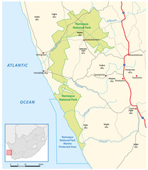 Map of Namaqua National Park, South Africa