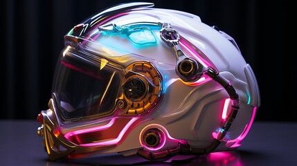 add LED lights to a motorcycle helmet