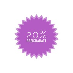 20 Prozent Preisrabatt  - Logo