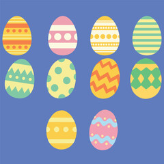 illustration easter egg collection motif