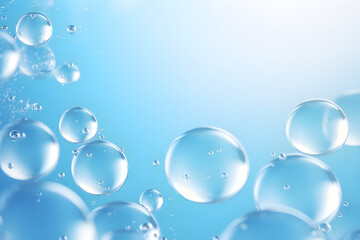 Bubbles in water, Bubbles on blue background, Bubble background ,Soap bubbles