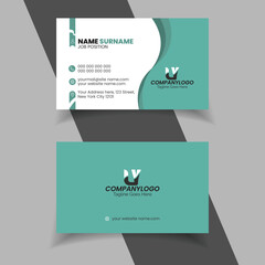 Simple corporate business card in vector free download.