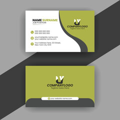 Simple corporate business card in vector free download.
