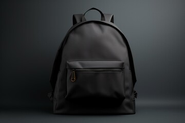 Backpack mockup with pocket. Generative AI